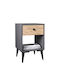 Amari Wooden Bedside Table 43x43x67.5cm