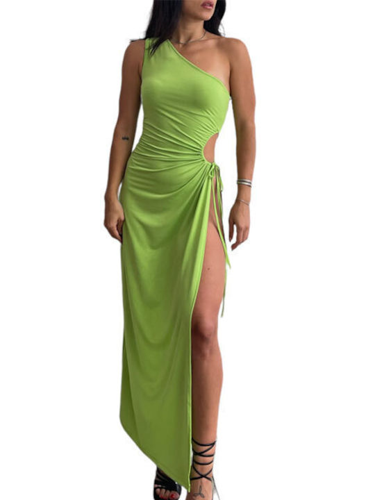 Chica Καλοκαιρινό Maxi Βραδινό Φόρεμα Πράσινο