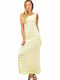 First Woman Summer Maxi Dress Yellow