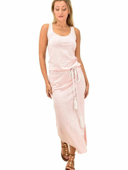 First Woman Summer Maxi Dress Pink