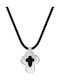 Kiriakos Gofas Men's White Gold Cross 14K Double Sided with Cord