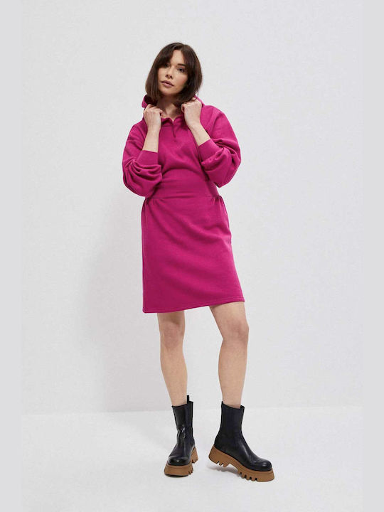 Make your image Mini Dress with Hood Fuchsia