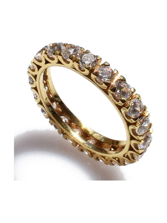 Bizoutaki Ring Small Wedding Band with Zircon m...