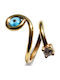 Bizoutaki Ring with Zircon made of Silver Gold Plated