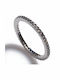 Bizoutaki Ring Small Wedding Band with Zircon made of Silver