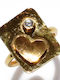 Bizoutaki Ring with Zircon made of Silver Gold Plated