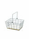JK Home Decoration Decorative Metal Basket with Handles Black 25x20x12cm