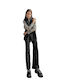 Damen Chino Hose Schwarz
