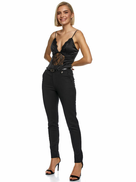 RichgirlBoudoir Women's Chino Trousers Black
