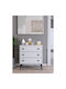 Comoda pentru Dormitor Amari cu 3 sertare Albă 72x43x79buc