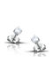 Hillas Cercei din White Gold cu Pietre