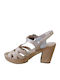 Leder Sandalen Nude