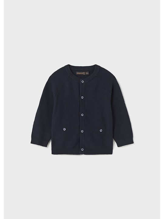 Mayoral Boys Knitted Cardigan with Zipper Navy Blue