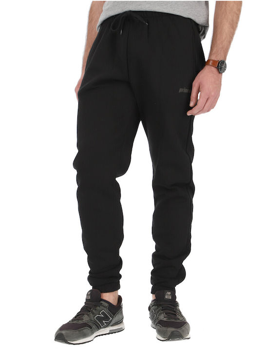 Prince Men's Fleece Sweatpants with Rubber Black