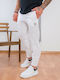 Sweatpants with Elastic White