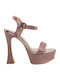 Sandalen mit Strass Gold