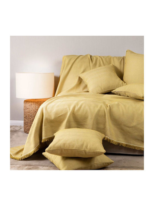 Aslanis Home Ριχτάρι Τετραθέσιου Καναπέ Atheras 180x350εκ. Λαδί