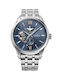 Orient Star Contemporary Ανδρικό Ρολόι 41mm Αυτόματο με Ασημί Μεταλλικό Μπρασελέ