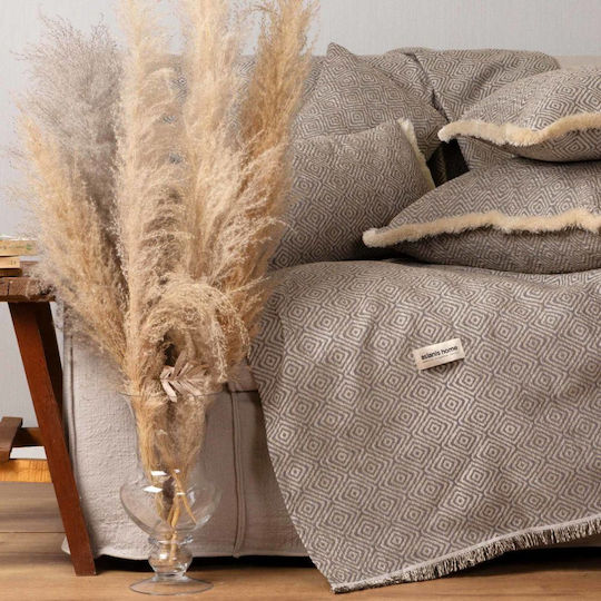 Aslanis Home Panion Ριχτάρι Διθέσιου Καναπέ Chenille 180x250εκ. Εκρού / Μπεζ