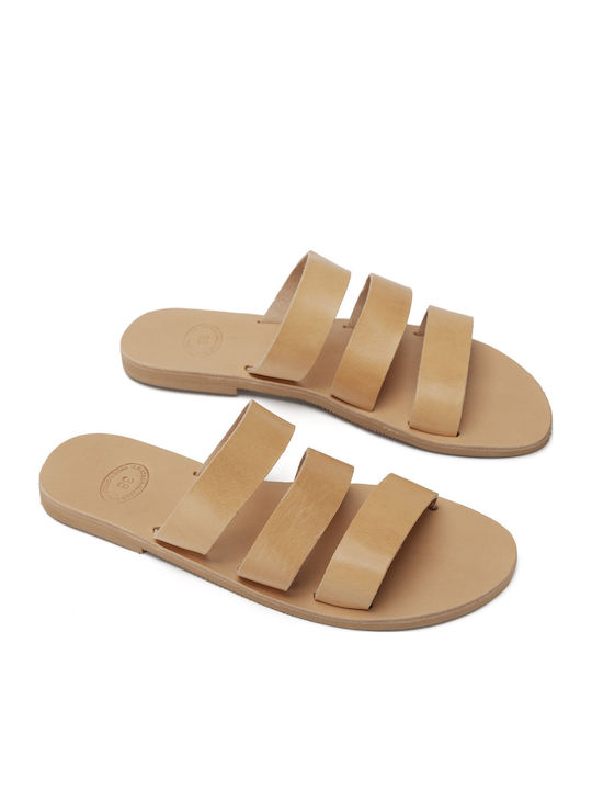 Philio 3 Leder Flache Sandalen für Damen in Bei...