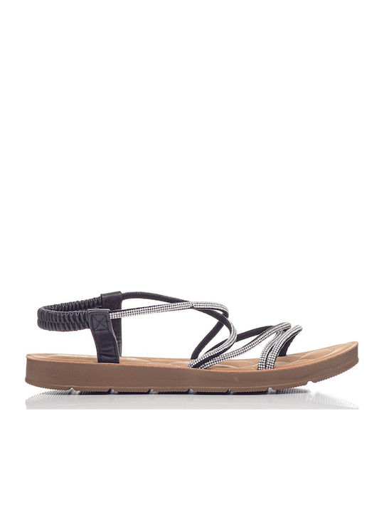 Women's Flat Sandals in Black Color