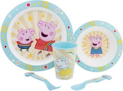 Stor Feeding Set Peppa Pig made of Plastic Multicolour 5pcs