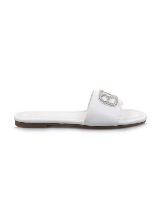 Fshoes Damen Flache Sandalen in Weiß Farbe