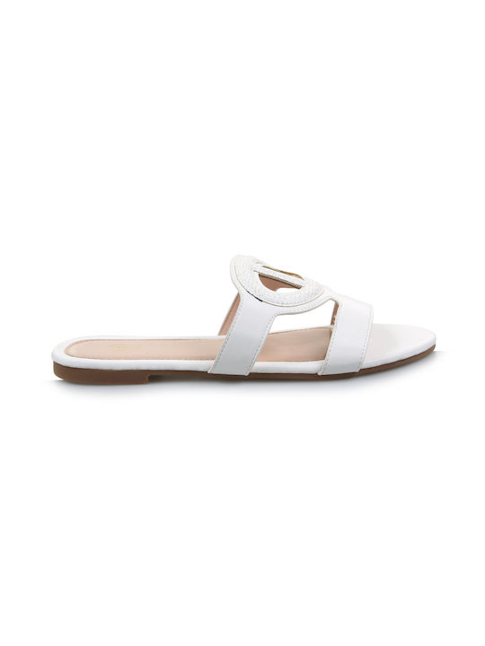 Fshoes Synthetic Leather Women's Sandals White