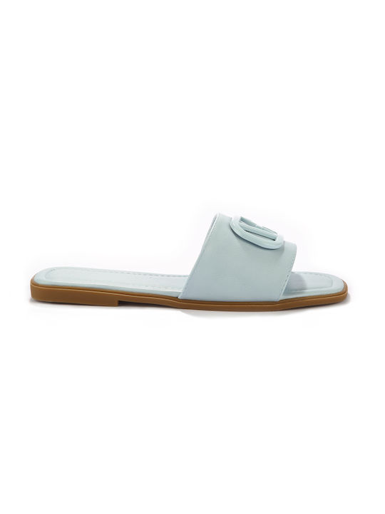 Fshoes Women's Flat Sandals in Light Blue Color