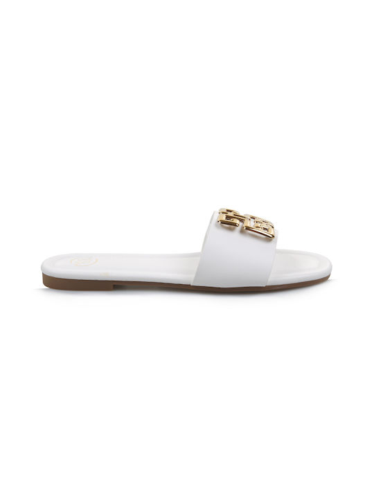 Fshoes Synthetic Leather Women's Sandals White