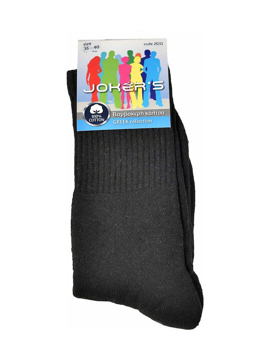 Jokers Women's Solid Color Socks Black