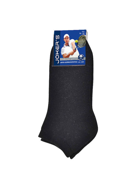 Jokers Men's Solid Color Socks Black