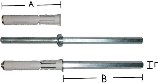 Suporturi pentru rafturi din Metal în Culoare Gri 12x72mm 1buc HBC09