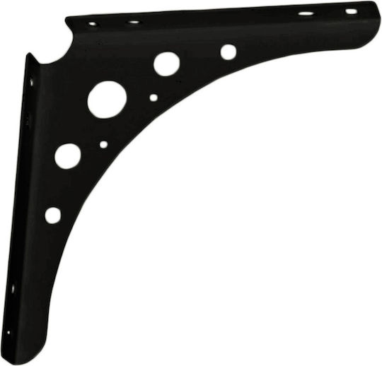 Vormann Γωνία Ραφιού από Μέταλλο σε Μαύρο Χρώμα 300x30mm