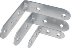 Metal-con Γωνία Ραφιού Γαλβανιζέ σε Ασημί Χρώμα 30x30mm 01-1001