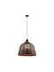 Klikareto Basket Pendant Light Brown Boho with Socket E27 45x100cm