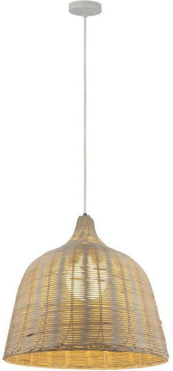 Klikareto Hängelampe Beige Boho mit Fassung E27 45x100cm.