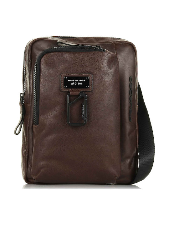 Leder Herrentasche Schulter / Crossbody Braun