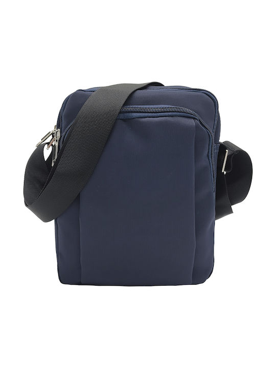 Gift-Me Ανδρική Τσάντα Ώμου / Χιαστί σε Navy Μπλε χρώμα