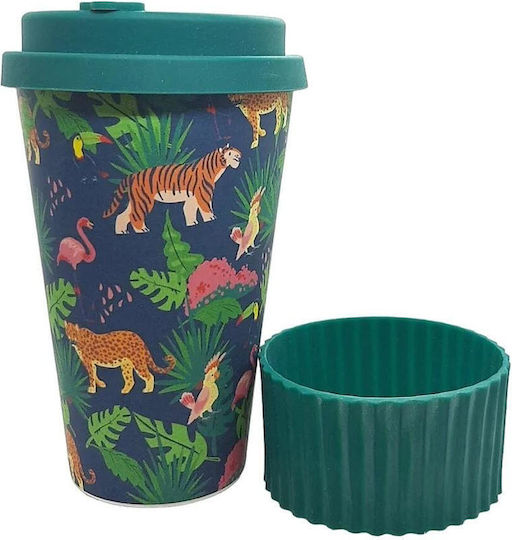 Mug Bamboo with Lid Green 400ml