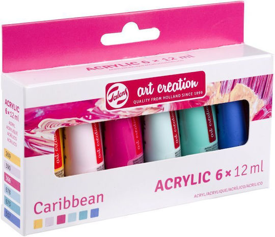 Royal Talens Art Creation Acrylic Caribbean Acrylic Paint Set in Mehrfarbig color 12ml 6Stück