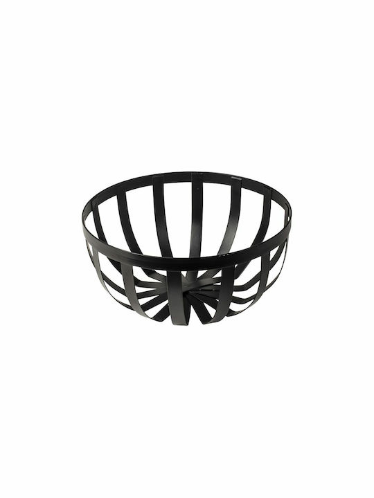 Fruit Bowl Metallic Black 25.2x25cm