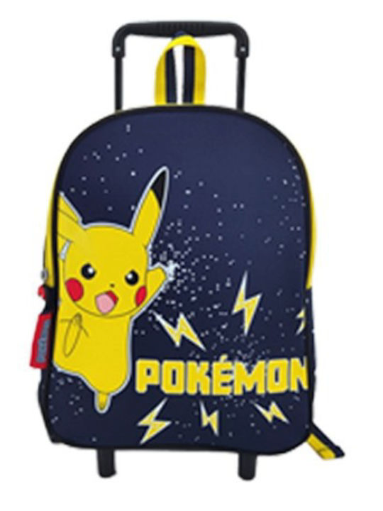 Fanatics Pokemon Pikachu School Bag Trolley Kindergarten in Blue color