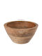 Fruit Bowl Wooden Brown 14.5x14.5x7cm