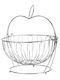 Vanora Fruit Bowl Metallic Silver 30x29cm