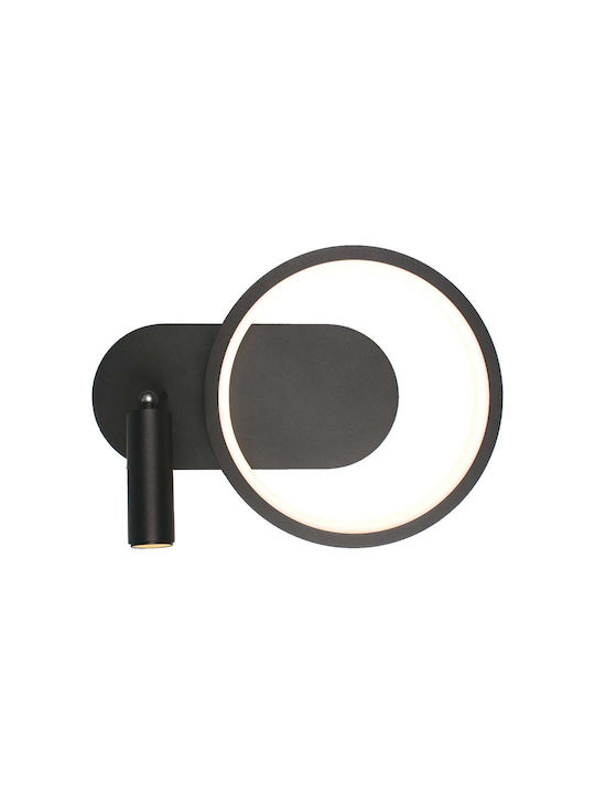 V-TAC Lamp Wall with Integrated LED and Natural White Light Black 250x18x10cm