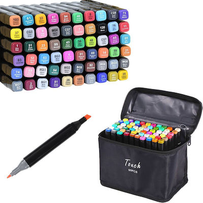 Touch Board & Fine Drawing Markers Double Tip Set 60 Colors