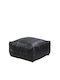 Bean Bag Chair Stool Waterproof Omari Black 64x64x32cm