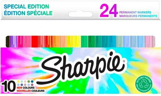 Sharpie Fine Paper Blister Μαρκαδόροι Ζωγραφικής 0.9mm Λεπτοί, Neon Σετ 24 χρώματα