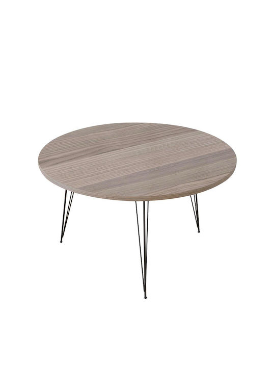 Tayo Round Wooden Coffee Table Beige L70xW70xH40cm